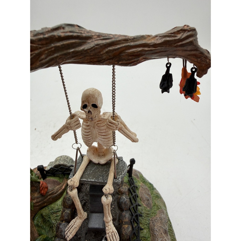 Department 56 Animated Swinging Skeleton Halloween Village 56.52514 Retired 2001 - Picture 4 of 15